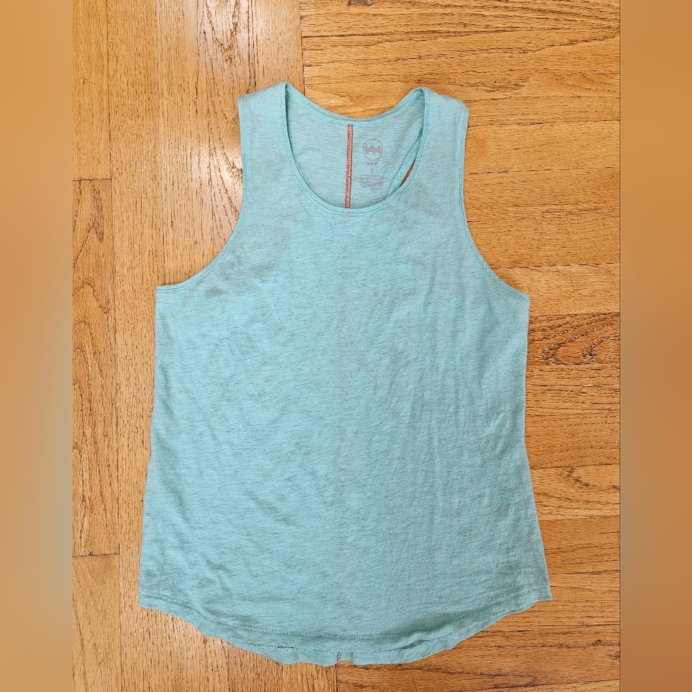 Like New! Janji Runpacca -Cotton- Women's Sleeveless Top -Light Blue Teal -Small